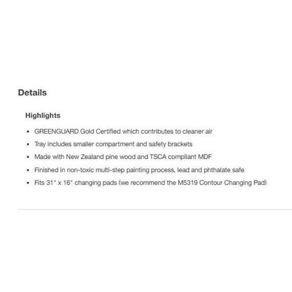 Babyletto Universal Wide Removable Changing Tray - Washed Natural (Brand New) - Picture 4 of 6